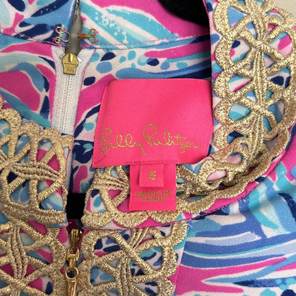Lilly Pulitzer Mandevilla Pink New Kids On The Dock - sz 6 LIKE NEW - Picture 7 of 13